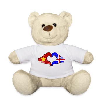 Drapeau de l’île du Vietnam mains forme de coeur utilisé - Nounours - blanc - Devant