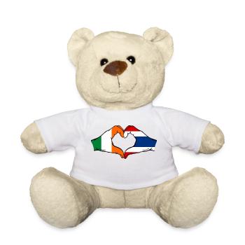 Irland Thailand Flagge Hände Herzform - Teddy - Weiß - Vorne