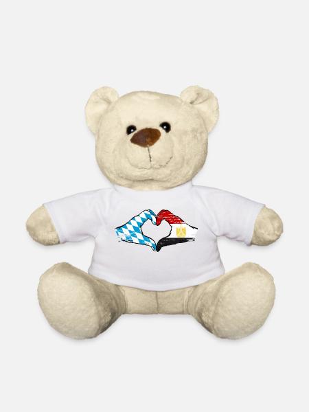 Bayern Ägypten Flagge Hände Herzform used - Teddy - Weiß