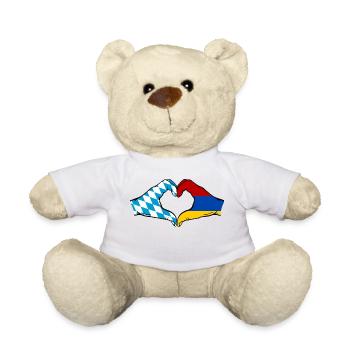 Bavière, Arménie, Drapeau, Mains, Coeur - Nounours - blanc - Devant