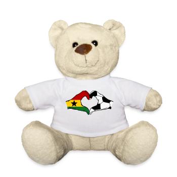 Ghana Football Flag Hands Heart Shape - Teddy Bear - white - Front
