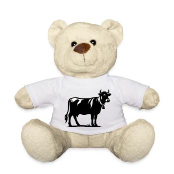 Kuh Umriss - Teddy - Weiß - Vorne