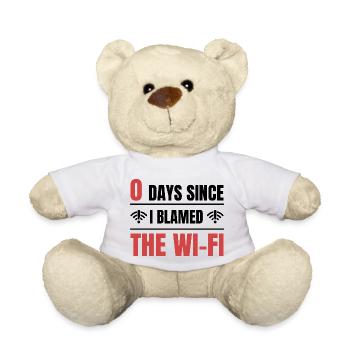 Techie 0 Days Since I Blamed The Wi-fi - Teddy - Weiß - Vorne
