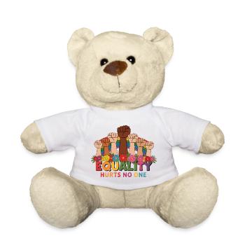 Mois de la fierté LGBTQ - L’égalité ne fait de mal à personne - Nounours - blanc - Devant