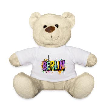 Berlin Graffiti Schrift Streetart Urban Style - Teddy - Weiß - Vorne