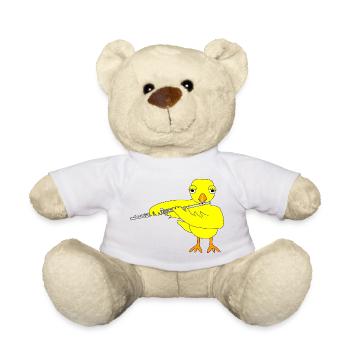 Flûte poussin - Nounours - blanc - Devant