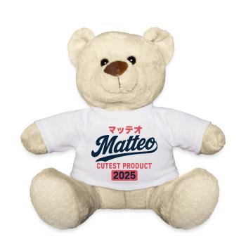 Baby Matteo Shirt Hoodie Design - Teddy Bear - white - Front