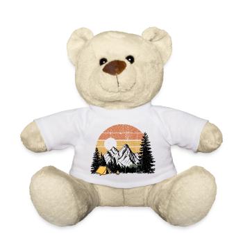 Sunset Mountain Wilderness Scene - Teddy Bear - white - Front
