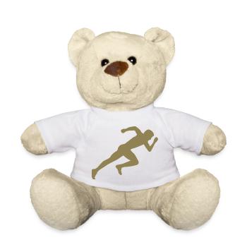 Minimalistische Silhouette Sprinter Sprinten  - Teddy - Weiß - Vorne