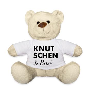 Smooching Rosé Summer Tshirt - Teddy Bear - white - Front