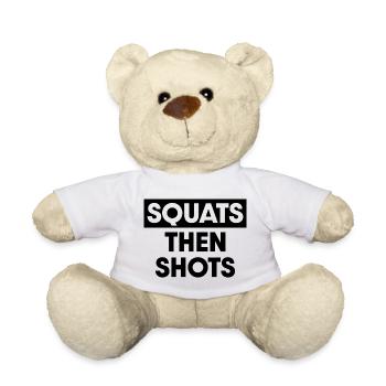 Kniebeugen, dann Schläge - Teddy - Weiß - Vorne