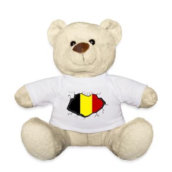 Belgium Flag - Teddy Bear - white - Front
