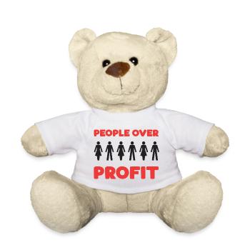 Les gens plutôt que le profit - Nounours - blanc - Devant