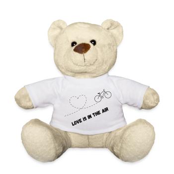 Motif cœur et vélo dans un style minimaliste - Nounours - blanc - Devant