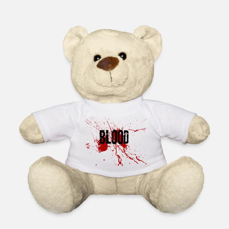 Blutiger Splatter Schriftzug - Teddy - Weiß