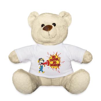 NO COFFEE NO WORK Animals Cofee Rally Humorous - Teddy Bear - white - Front