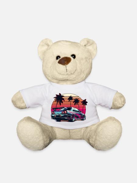 JDM Auto Japanisches Retro-Autorennen Drift-Legende - Teddy - Weiß
