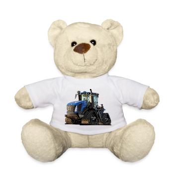 Tractor with crawler drive - Teddy Bear - white - Front