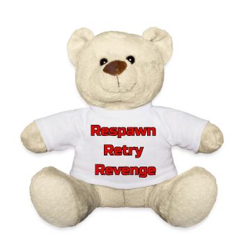 Respawn Retry Revenge  - Teddy - Weiß - Vorne