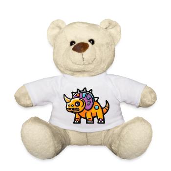 Dinosaur triceratops Halloween Funny - Teddy Bear - white - Front