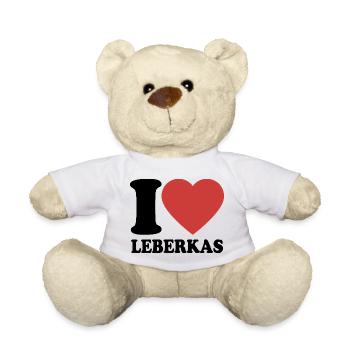 I Love Leberkäs - Coeur - Pain de viande - Nounours - blanc - Devant