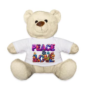 Peace & Love - Teddy - Weiß - Vorne