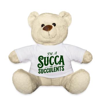 Ich bin ein Sukka für Sukkulenten - Teddy - Weiß - Vorne