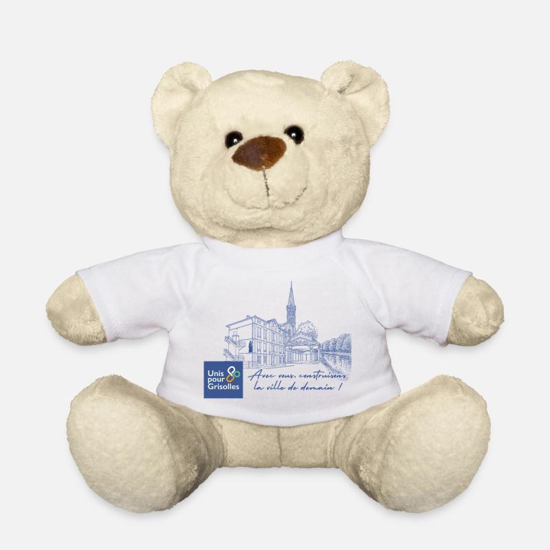 tshirt_unispourgrisolles - Nounours - blanc