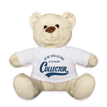 Je Ne Vieillis Pas Je Deviens Collector Humour - Nounours - blanc - Devant