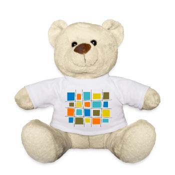 Farbiges Patchwork von Cean - Teddy - Weiß - Vorne