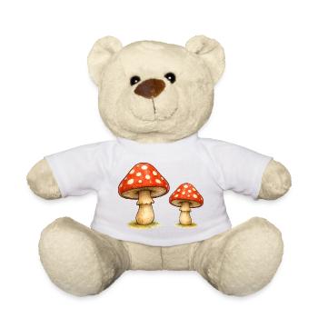 Roter Fliegenpilz Duo - Teddy - Weiß - Vorne