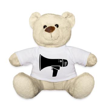 Megafon Laut Demo Ultras  - Teddy - Weiß - Vorne