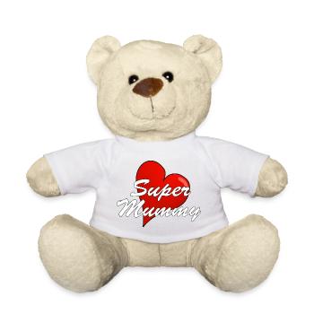 SUPER MUMMY - Teddy Bear - white - Front
