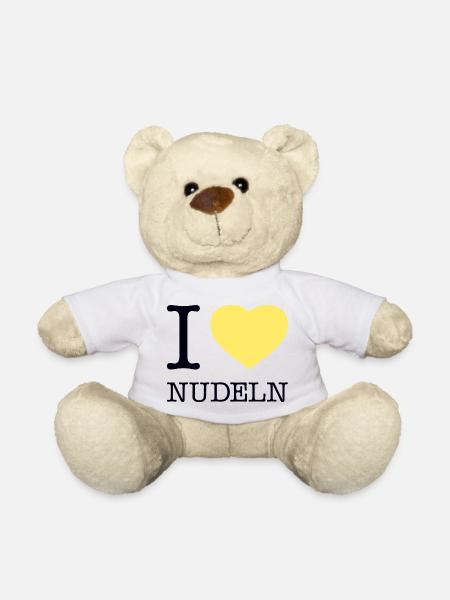 I love Nudeln - Teddy - Weiß