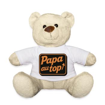 Papa au Top - Fête des Pères - Nounours - blanc - Devant