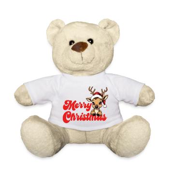 Noël de rennes Joyeux Noël - Nounours - blanc - Devant