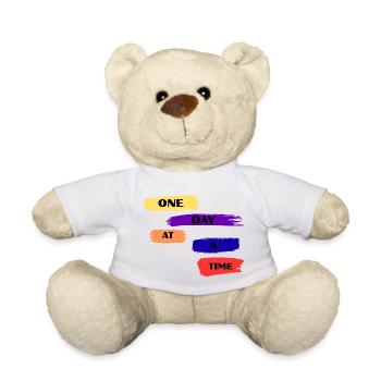 Un jour à la fois Brush Citation - Nounours - blanc - Devant