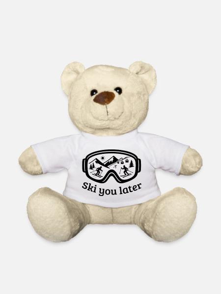 Ski You Later – des lunettes de ski conçues pour les skieurs - Nounours - blanc