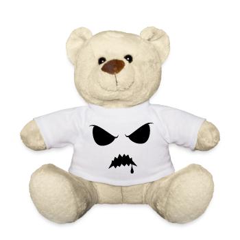 Gruselige Halloween Silhouette Schatten finstere  - Teddy - Weiß - Vorne