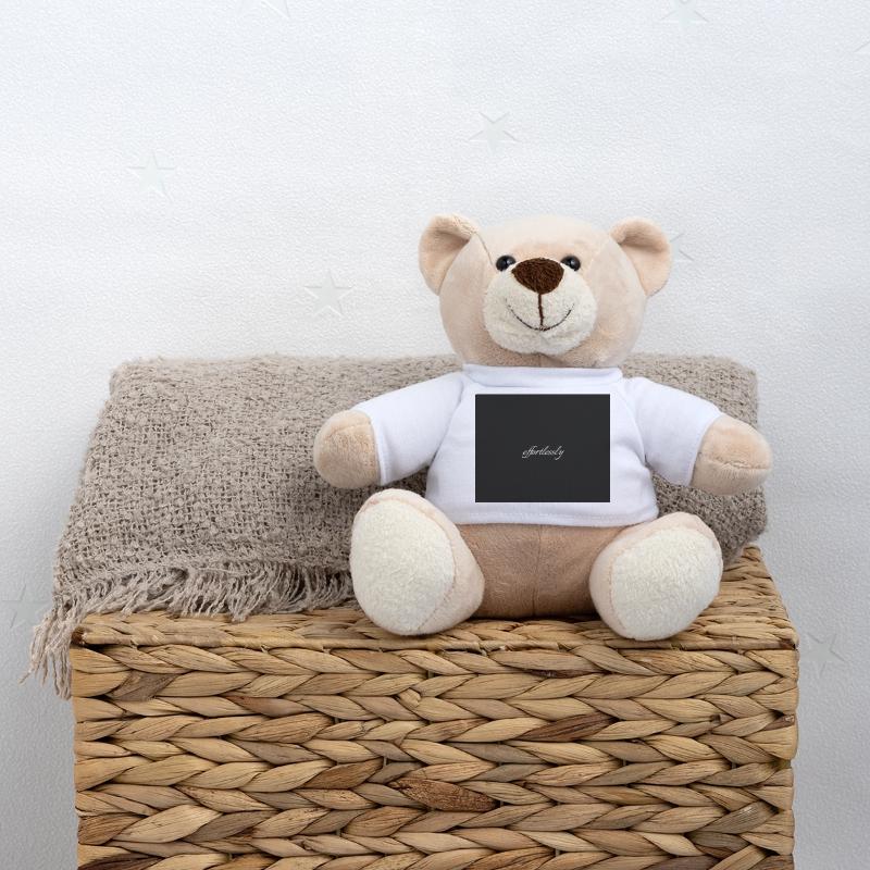Effortlessly Elegant Script Typography Teddy Bear