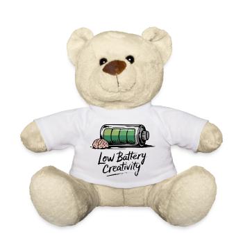Humour créatif – batterie vide, idées perdues - Nounours - blanc - Devant