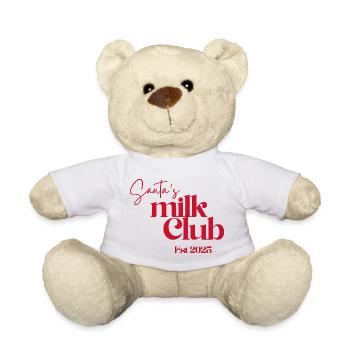 Santa's Milk Club Est 2025 - Teddy Bear - white - Front
