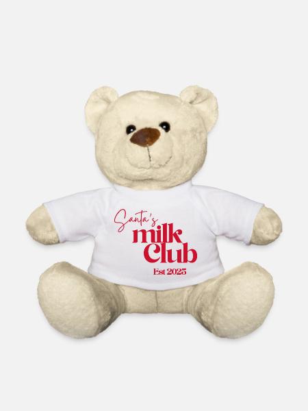 Santa's Milk Club Est 2025 - Teddy Bear - white