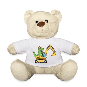 Dino Excavator Dinosaure - Nounours - blanc - Devant