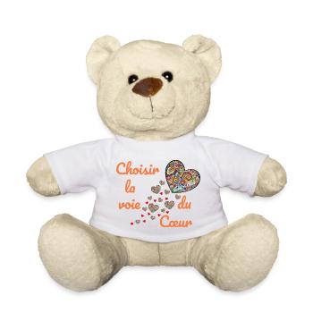 Choisir la voie du cœur  - Nounours - blanc - Devant