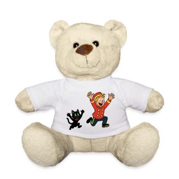 Franky & Meeko running happy - Teddy Bear - white - Front