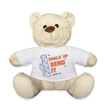 Chalk Up Send It Climb On Rock Climbing Fun - Teddy - Weiß - Vorne