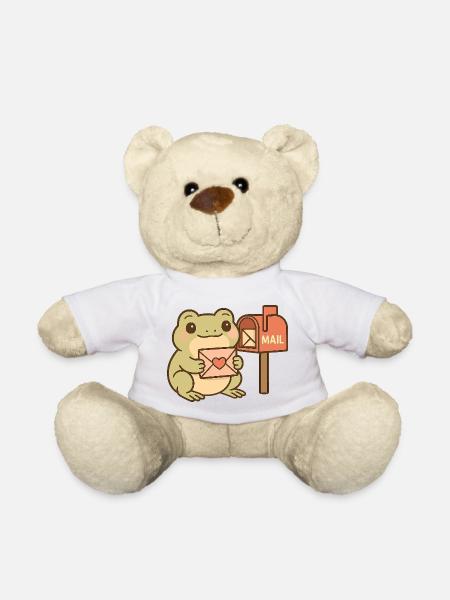 Kawaii Frosch mit Brief – Cute Mail Frog - Teddy - Weiß
