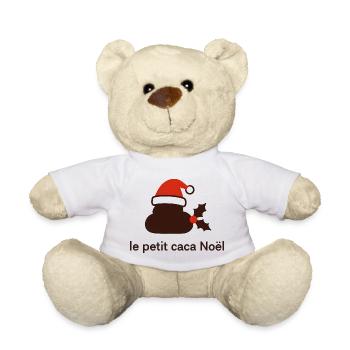 Petit Caca Noël Festif - Nounours - blanc - Devant