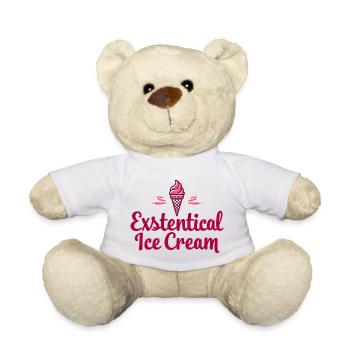 Existenzielle Eiscreme Lustiger Spruch Eis Waffel - Teddy Bear - white - Front